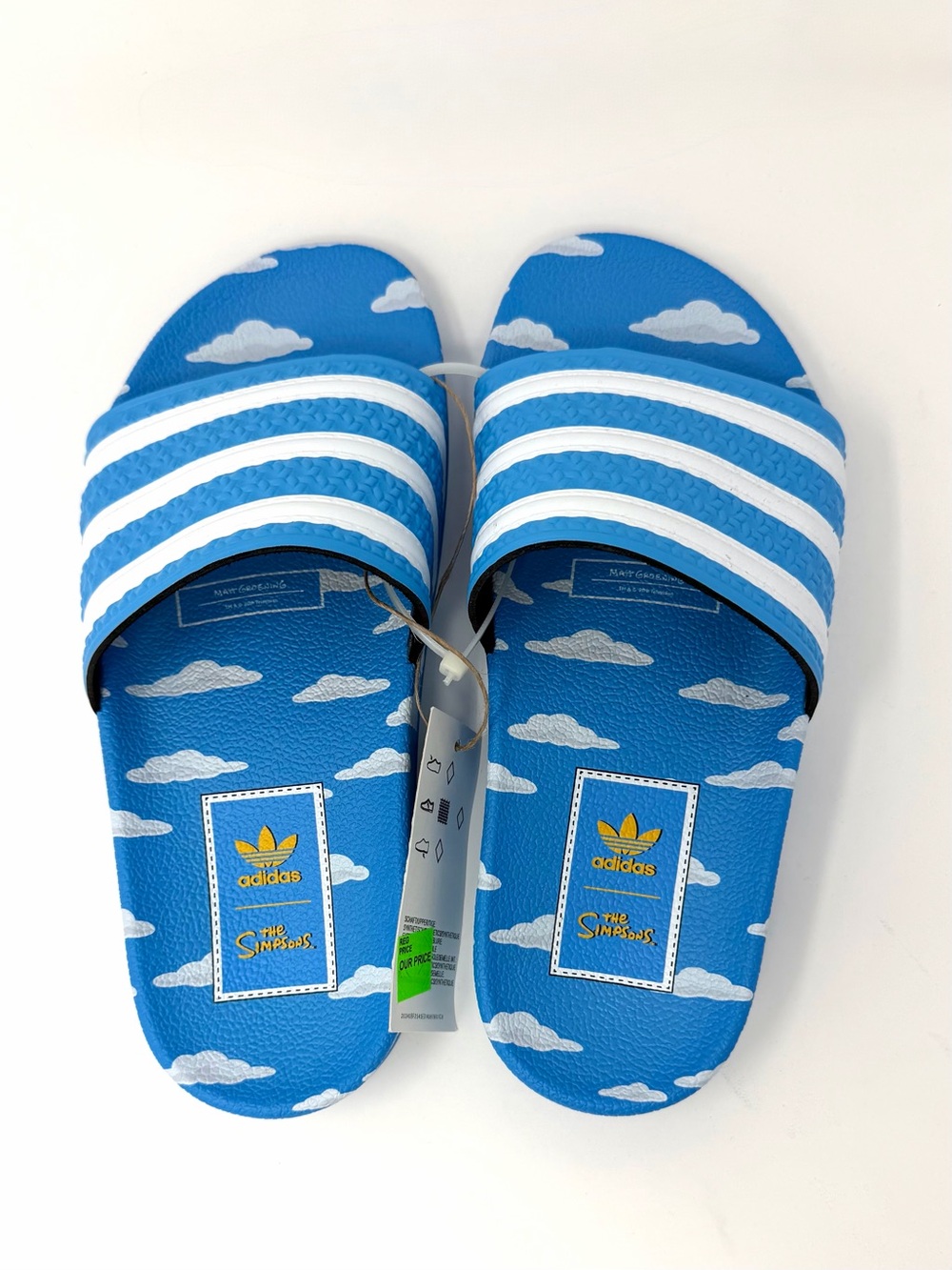 Adidas X The Simpsons x Adilette Slide 
'Clouds' GZ3690 Size 5,6 Big Boys, Girls